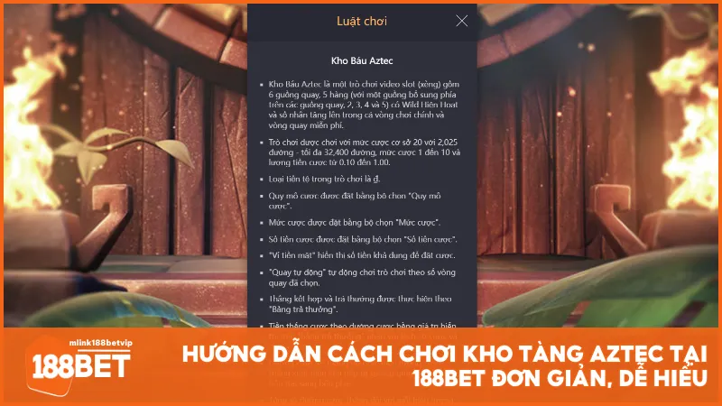 Hướng dẫn cách chơi Kho Tàng Aztec tại 188BET đơn giản, dễ hiểu