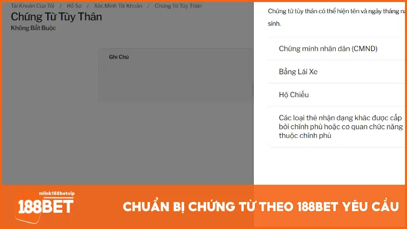 Chuẩn bị chứng từ theo 188BET yêu cầu