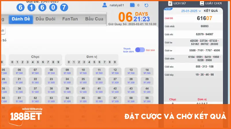 Đặt cược và chờ kết quả chung cuộc