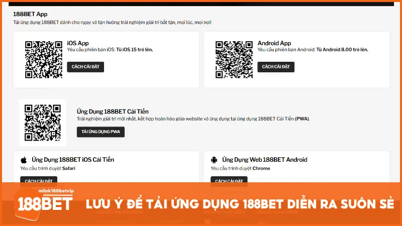 Lưu ý để tải ứng dụng 188BET diễn ra suôn sẻ