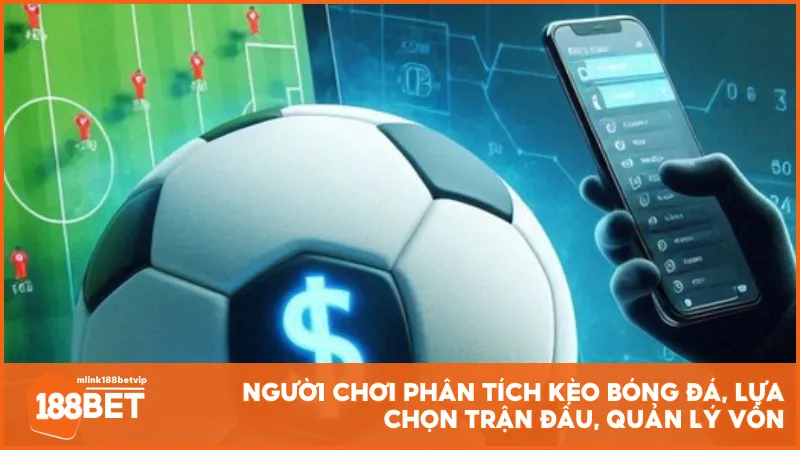 Người chơi phân tích kèo bóng đá, lựa chọn trận đấu, quản lý vốn