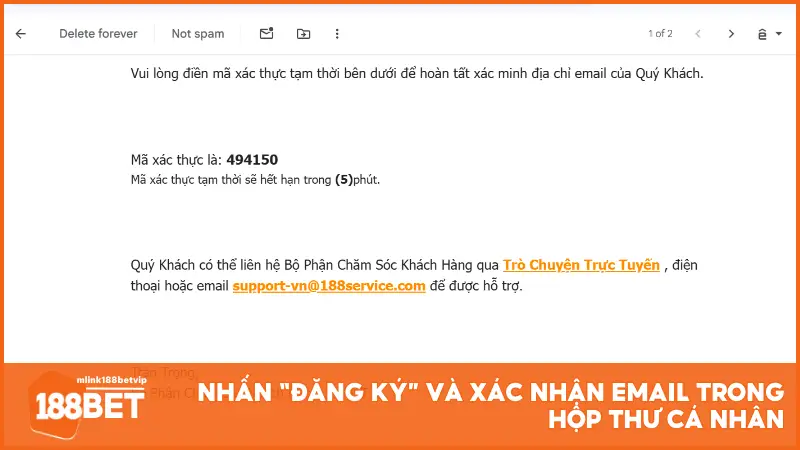 Nhấn “Đăng Ký” và xác nhận email trong hộp thư cá nhân để hoàn tất