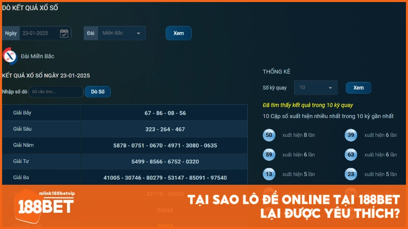 Tại sao lô đề online tại 188BET lại được yêu thích?