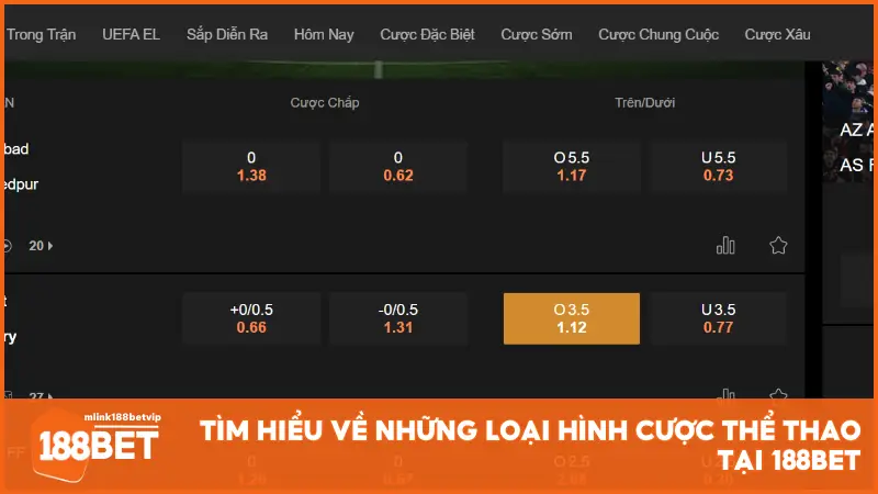 Tìm hiểu về những loại hình cược Thể Thao tại 188BET